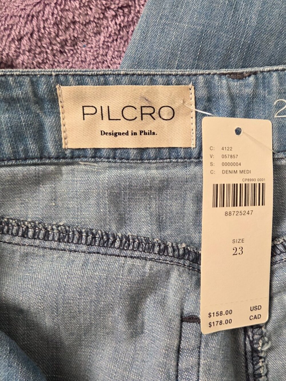 Anthropologie: Barrel Crop Jeans NEW Size: 23 - Picture 3 of 4